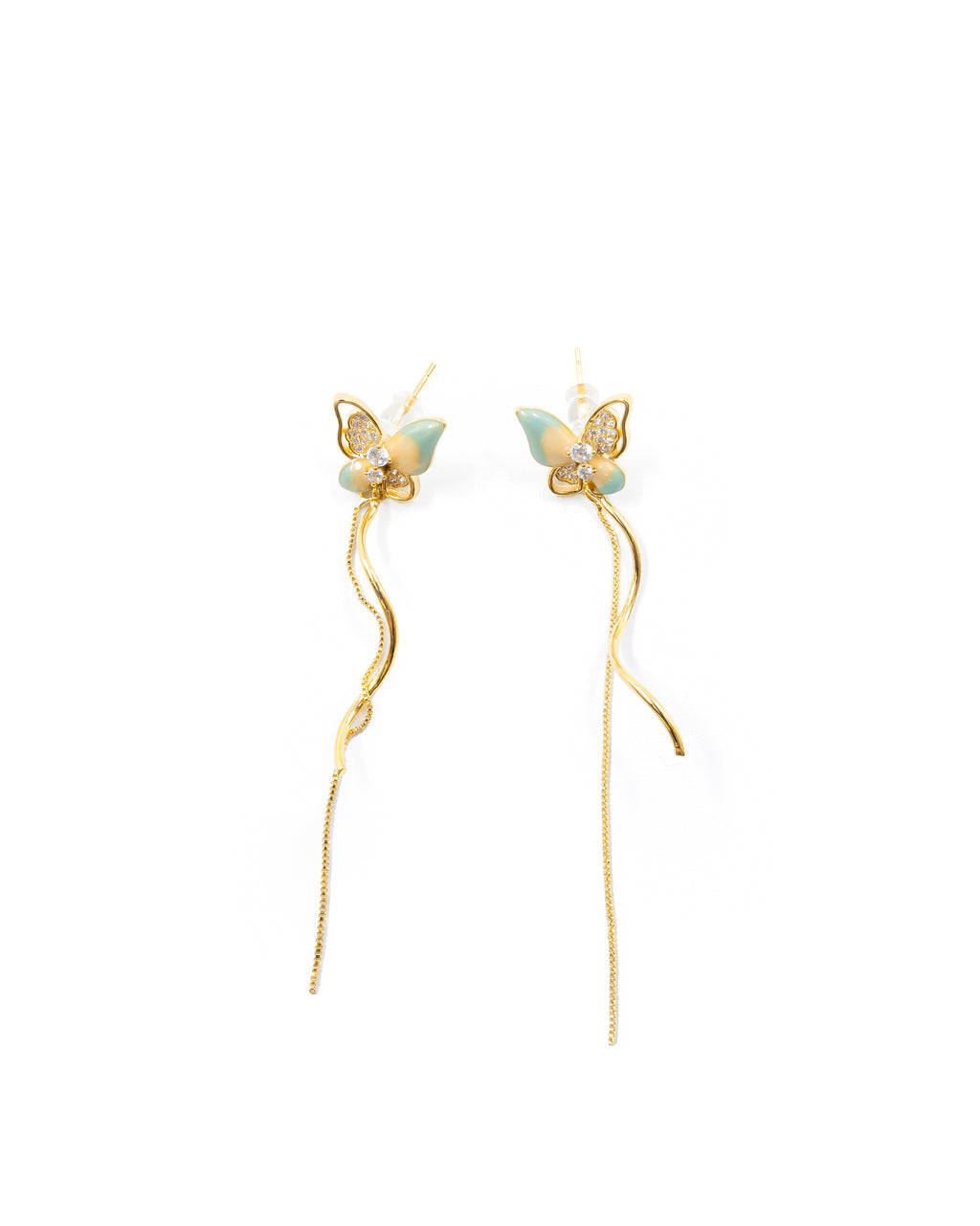 Aretes Largos Ansheli Dorados M4 Oro Laminado
