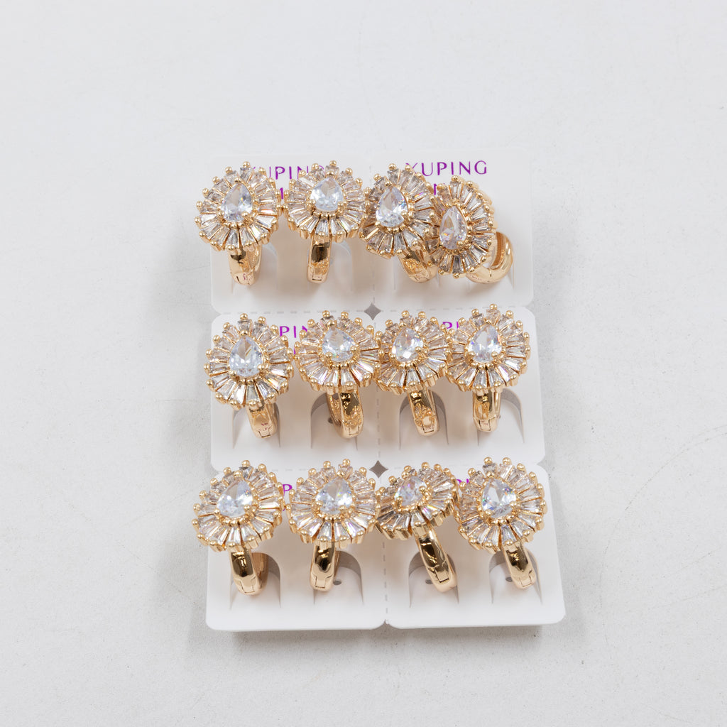 Paquete de 6 pares de Aretes Xuping Dorado M1 Oro Laminado