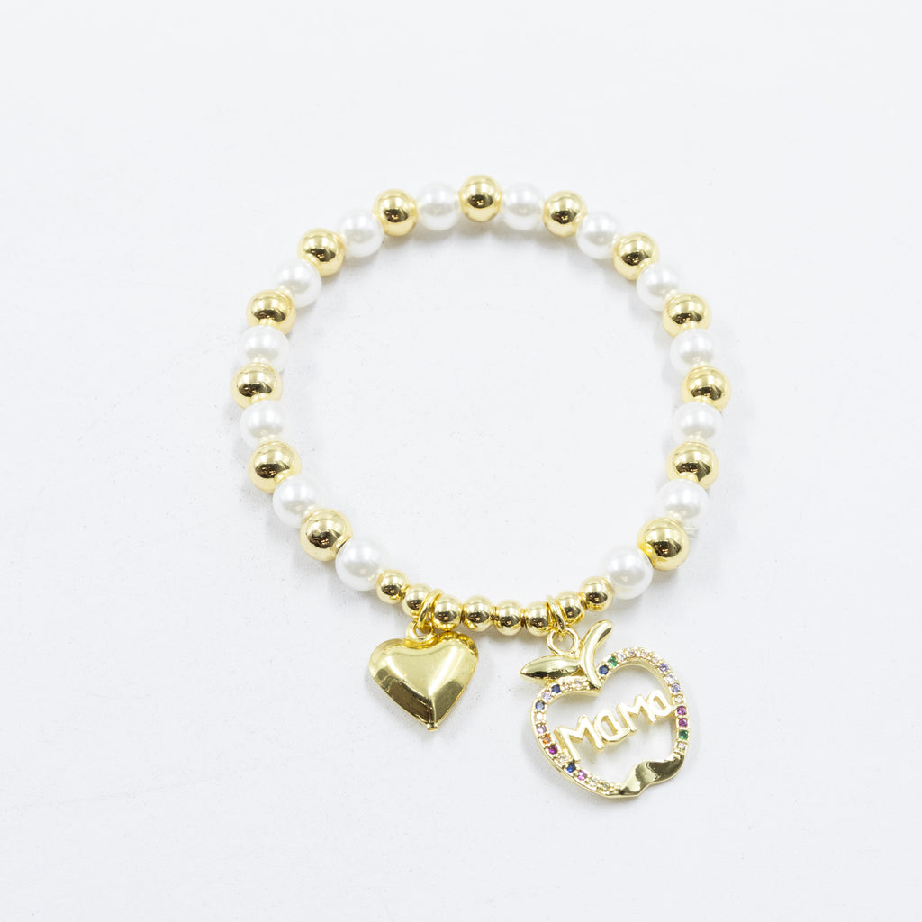 Pulsera con dije de Mamá M3 Oro Laminado 05/03/26