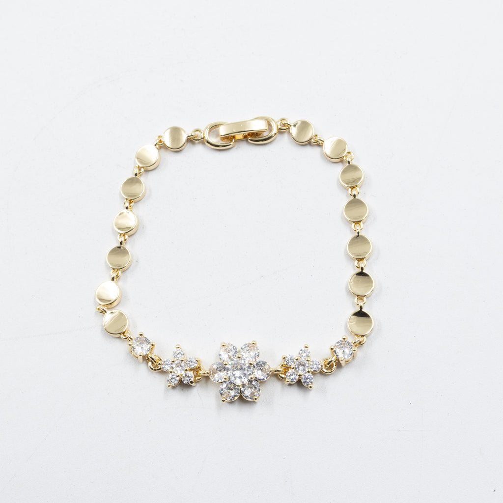 Cadenas de Pulseras Doradas con Piedras M3 Oro Laminado
