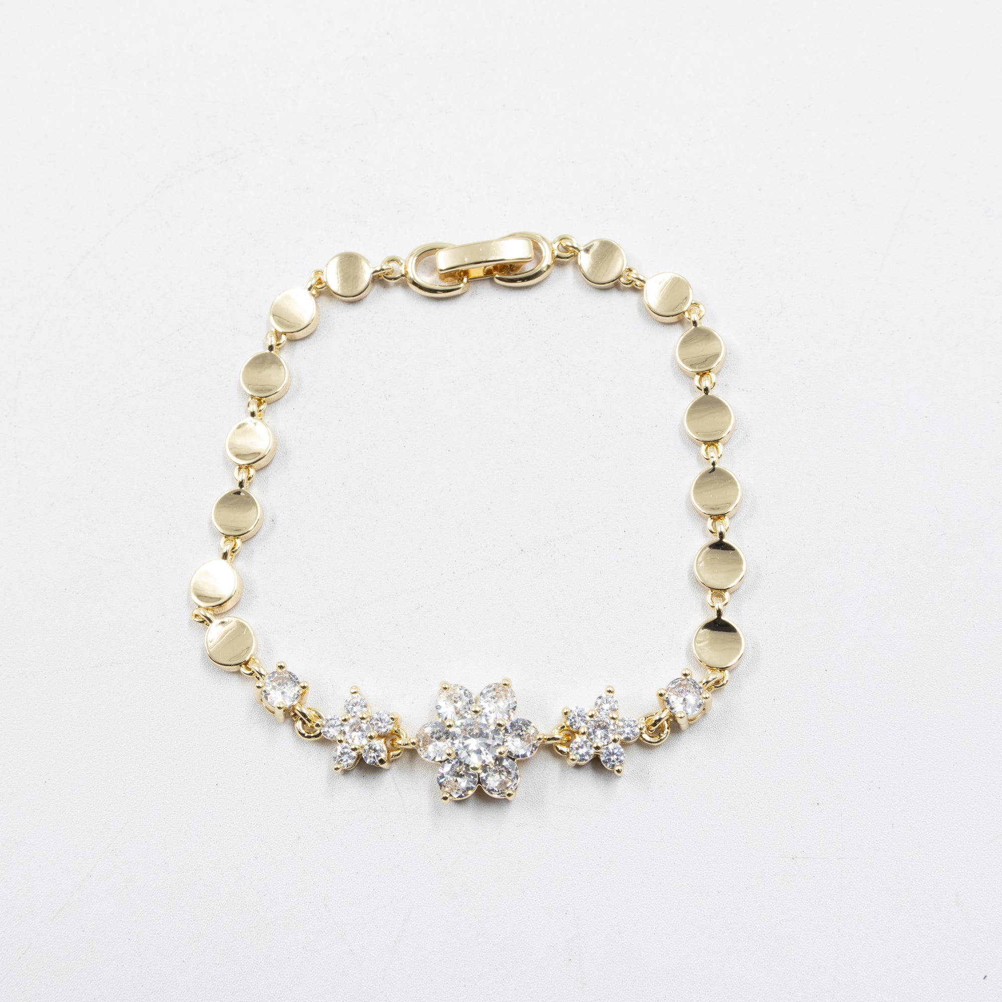 Cadenas de Pulseras Doradas con Piedras M3 Oro Laminado