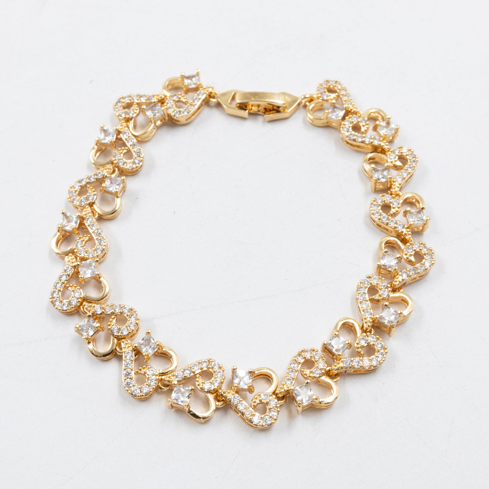 Pulseras Doradas con Piedras M12 Oro Laminado