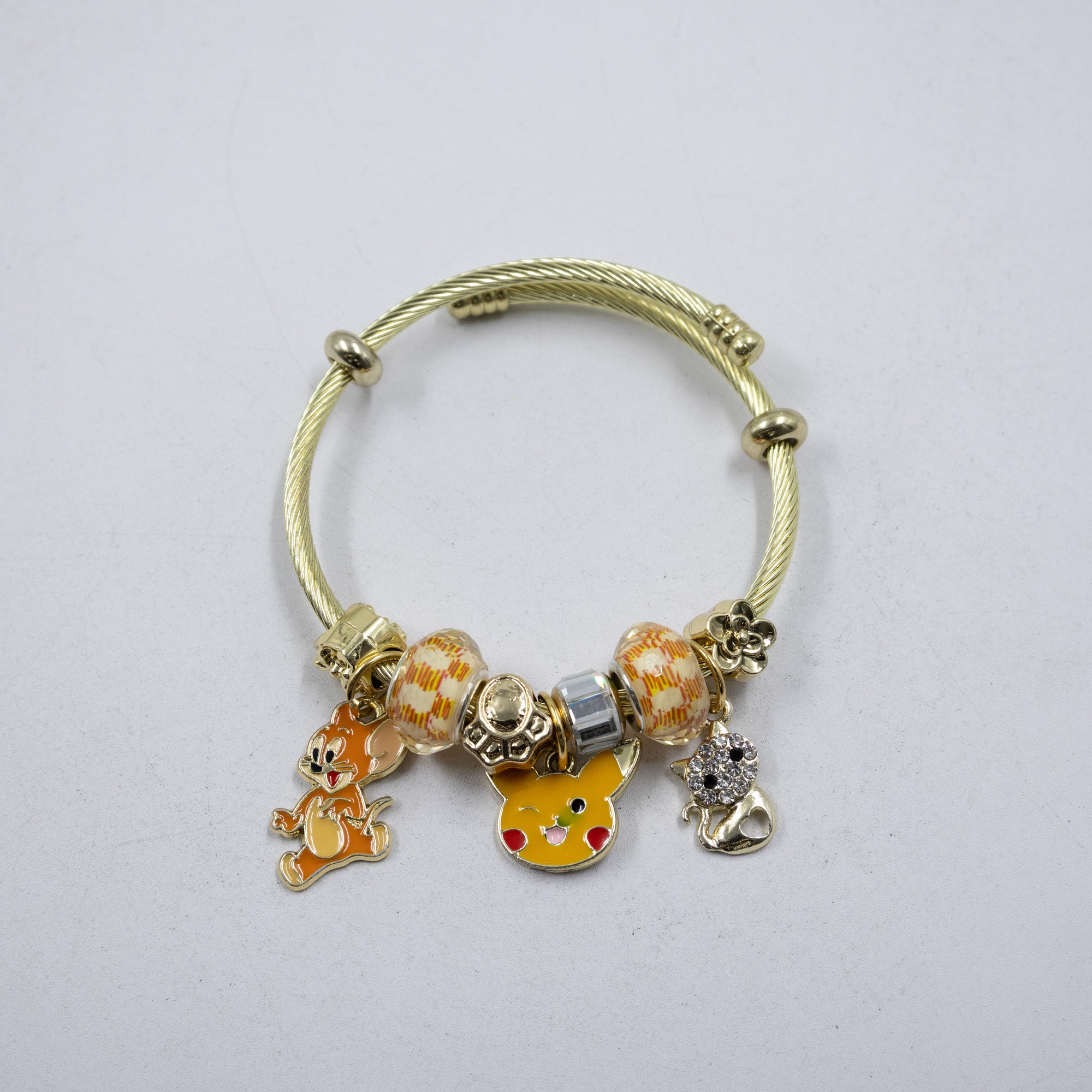 Pulsera tipo Pandora M9 Oro Laminado