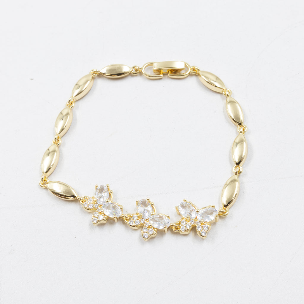 Pulseras Doradas con Piedras M10 Oro Laminado