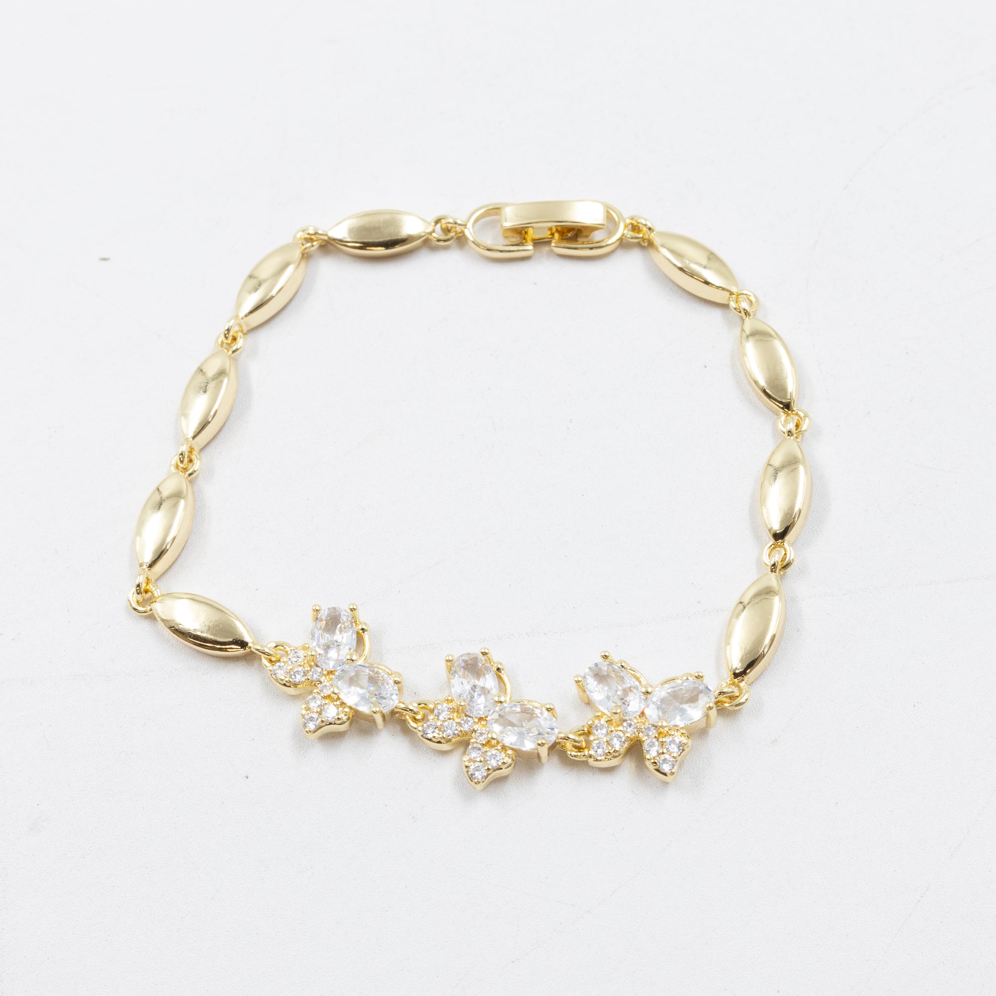 Pulseras Doradas con Piedras M10 Oro Laminado