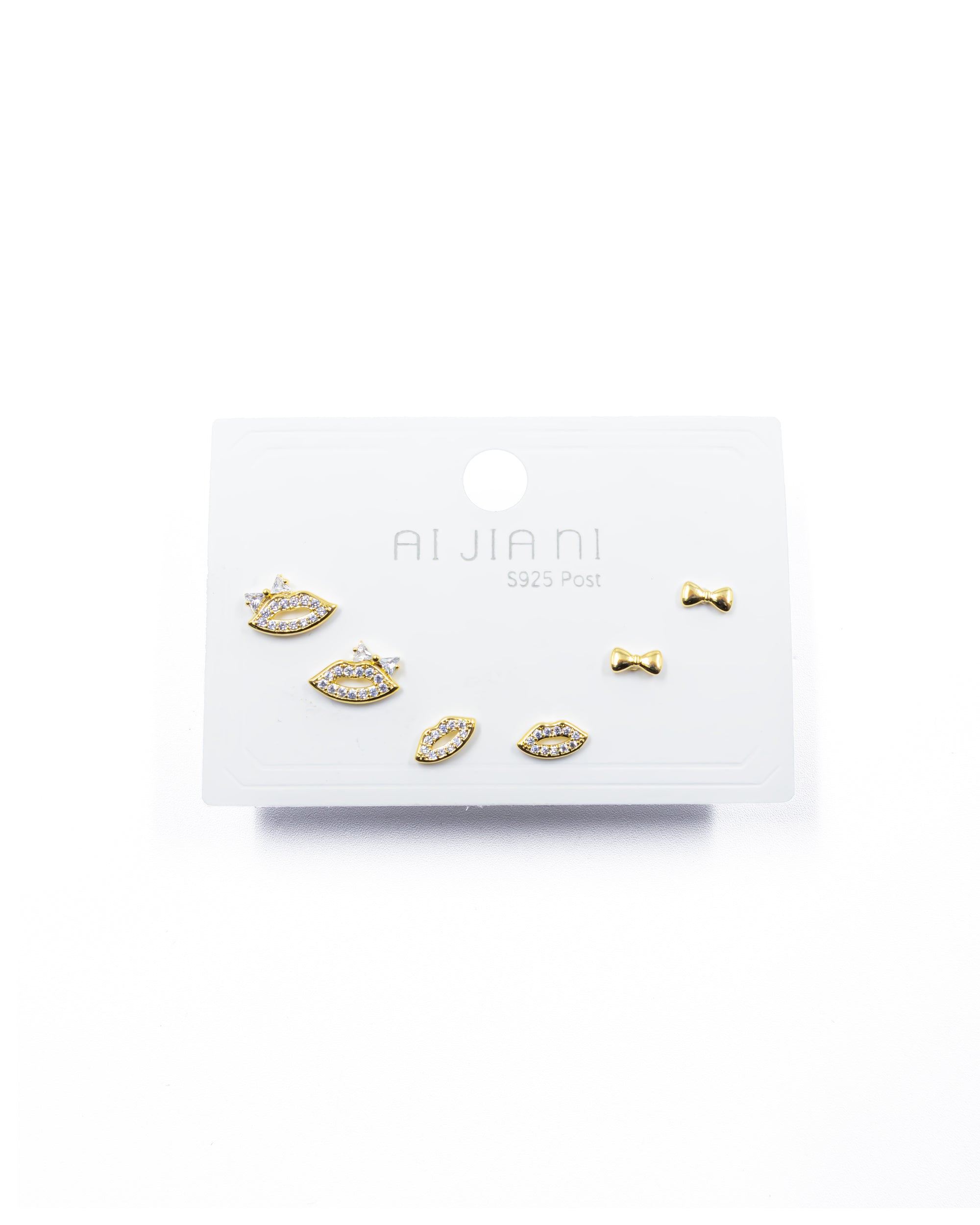 ARETES PAQUETE DE 3 M4 ORO LAMINADO