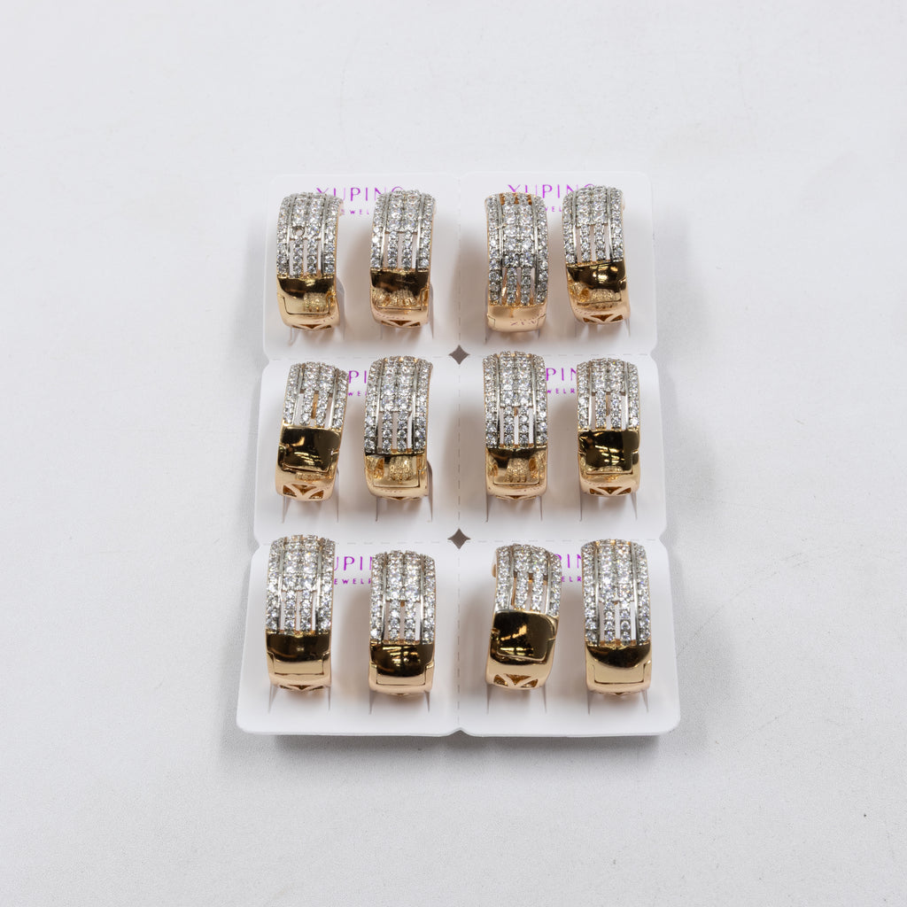 Paquete de 6 pares de Aretes Xuping Dorado M20 Oro Laminado