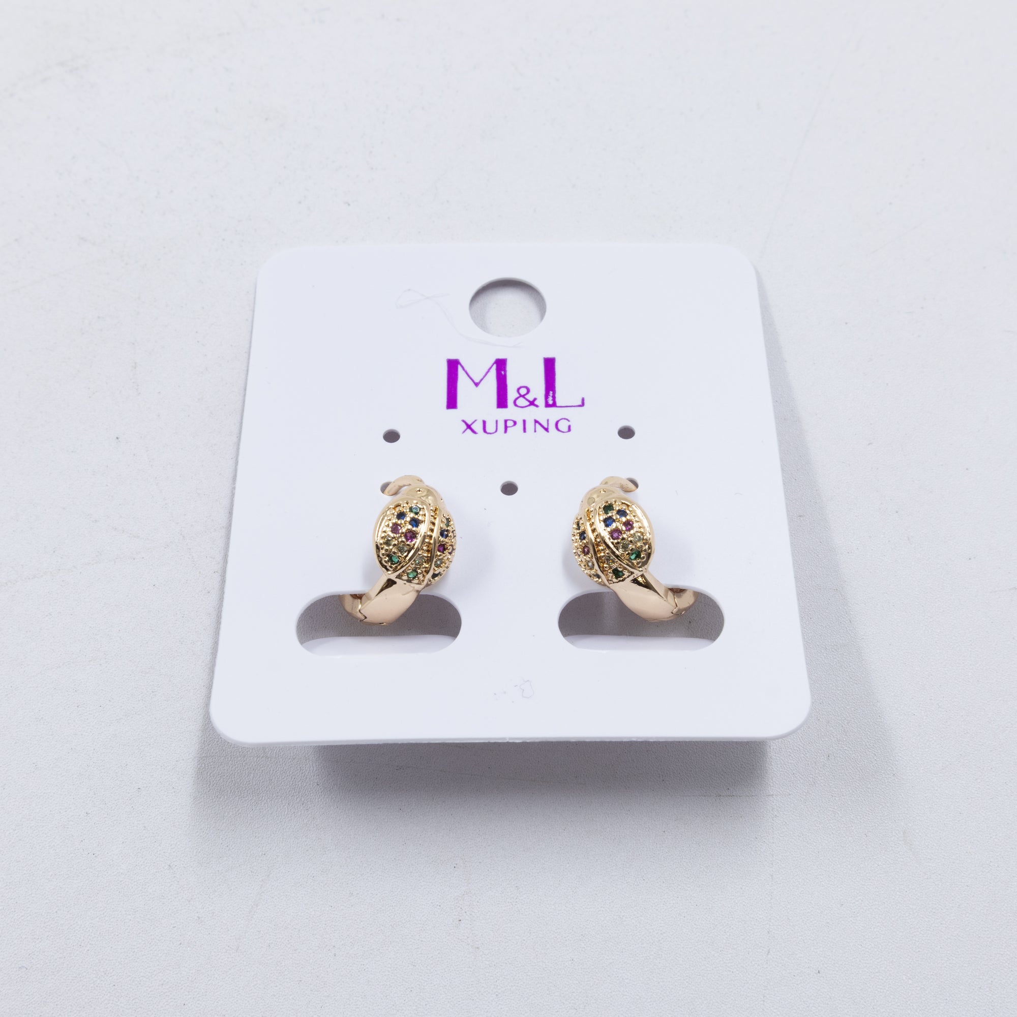 Aretes Dorados Xuping de Poste M4 Oro Laminado