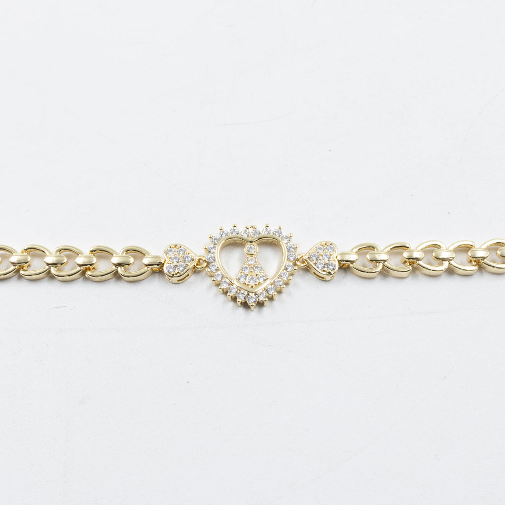 Pulseras Doradas con Piedras M7 Oro Laminado