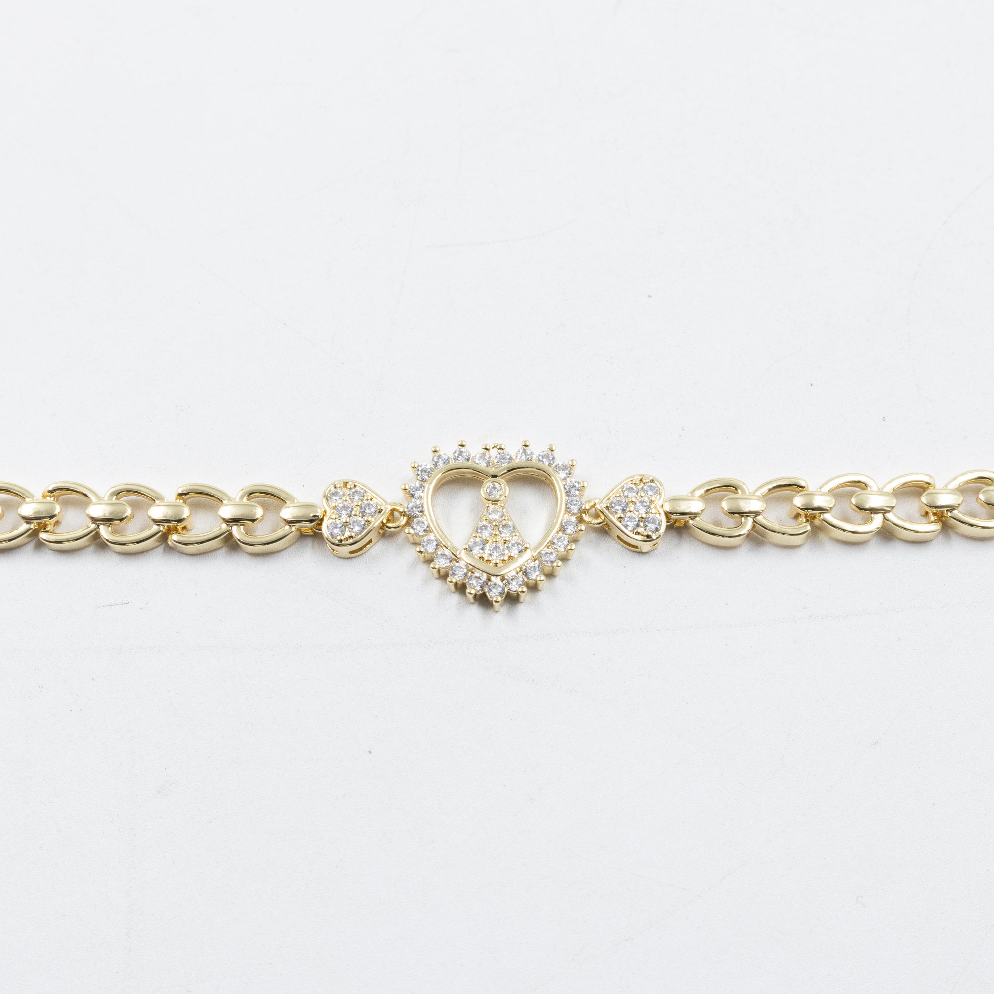 Pulseras Doradas con Piedras M7 Oro Laminado