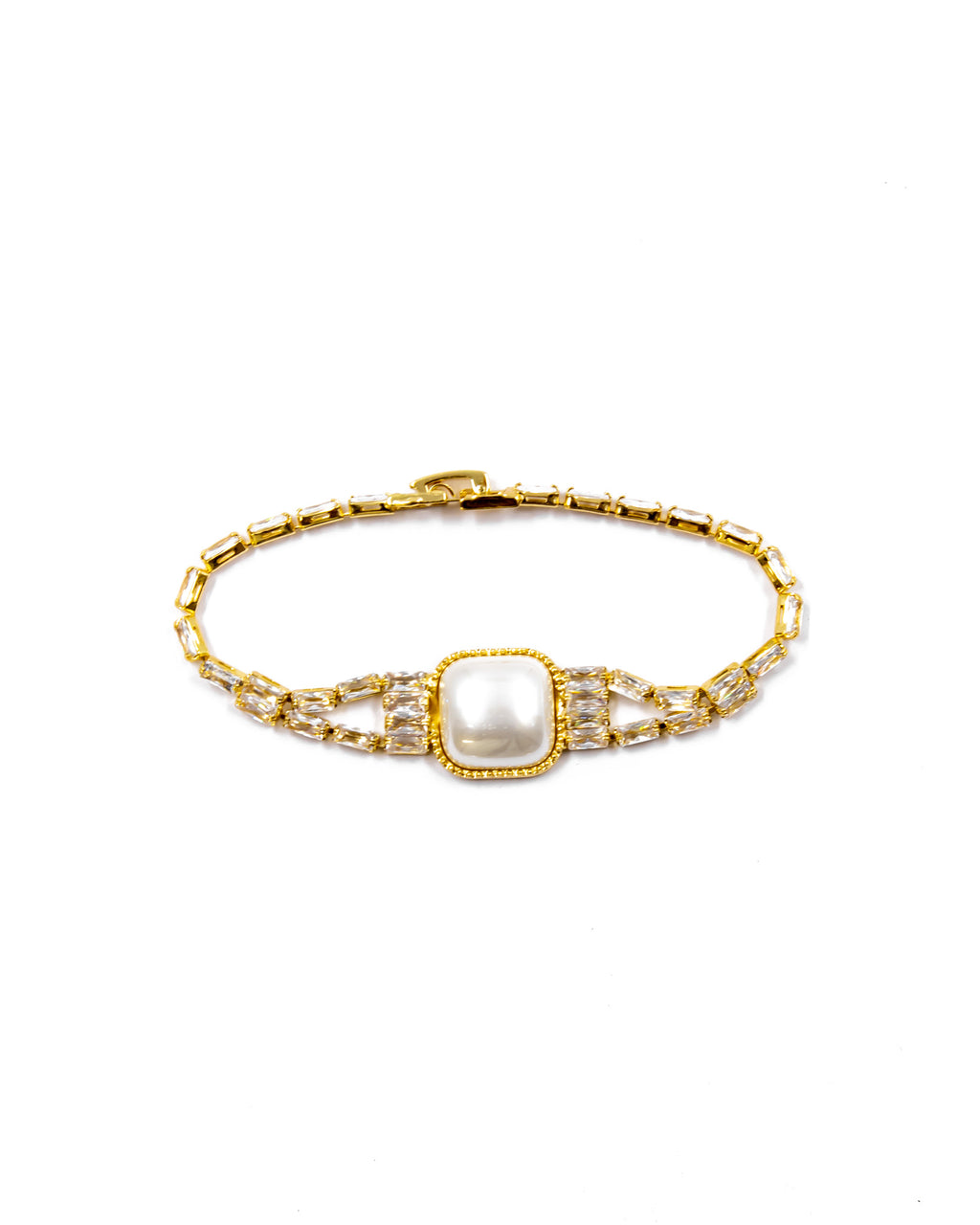 Pulsera dorada de piedras con piedra - M3 Oro Laminado