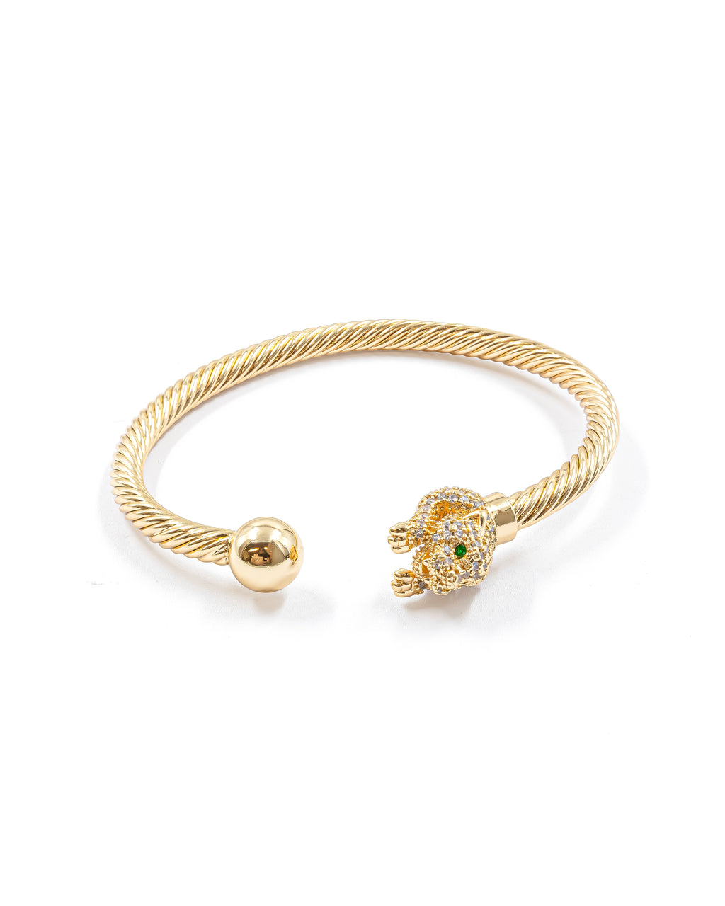 Brazalete Dorado con Piedras M7 Oro Laminado