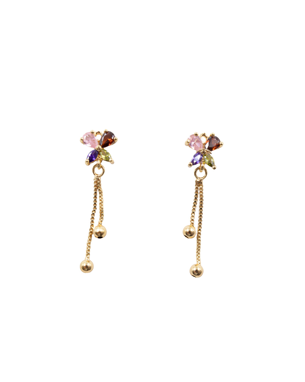 Aretes Dorados Largos M3 Oro Laminado
