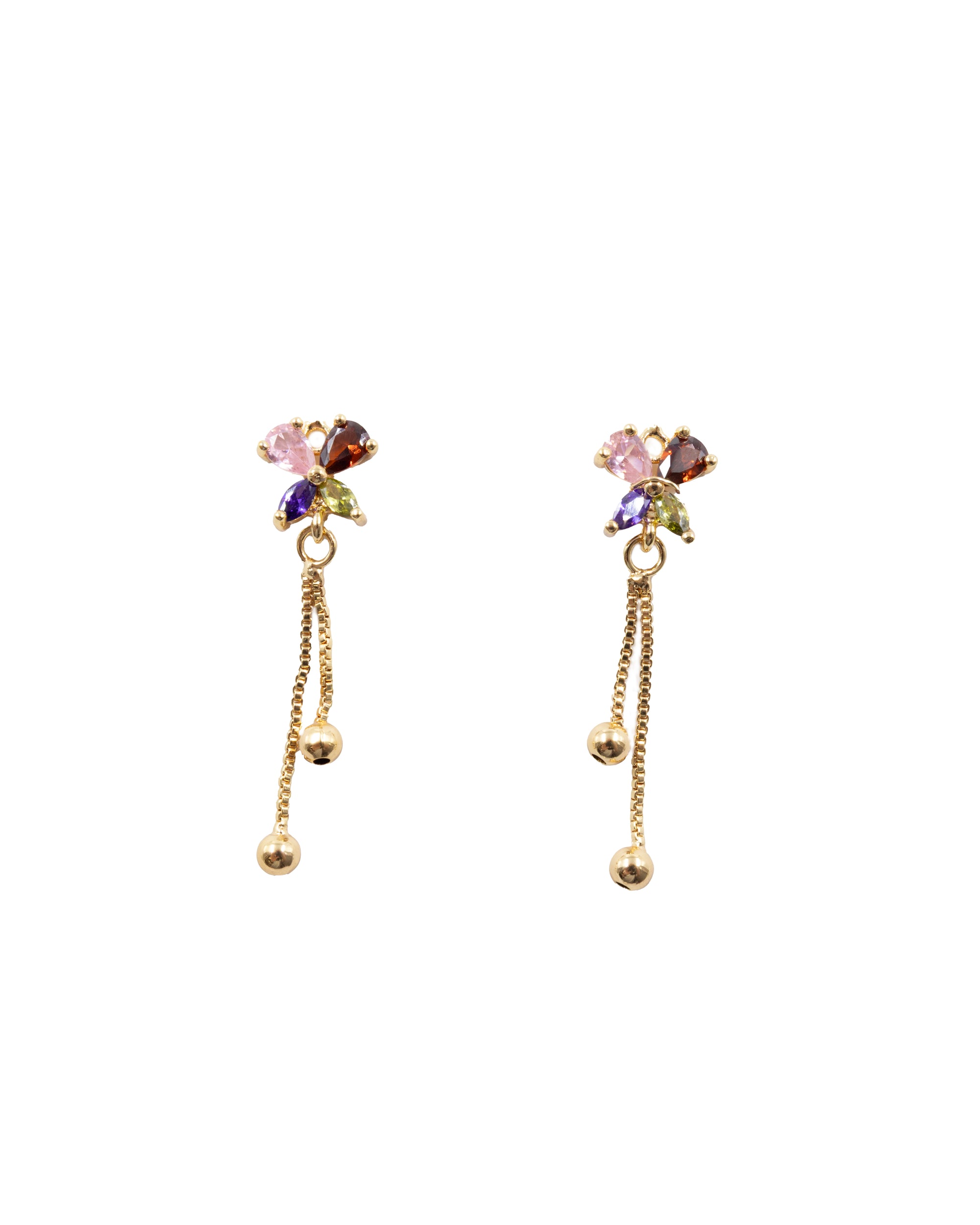 Aretes Dorados Largos M3 Oro Laminado