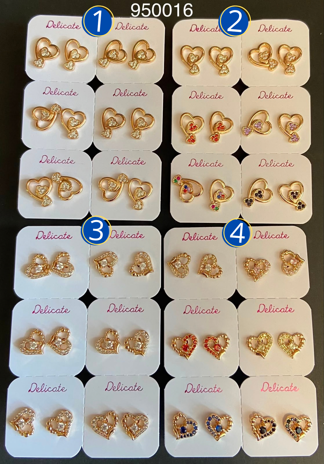 [26/SEPTIEMBRE/26] Paquete de 6 pares de Aretes MV M8 Oro Laminado
