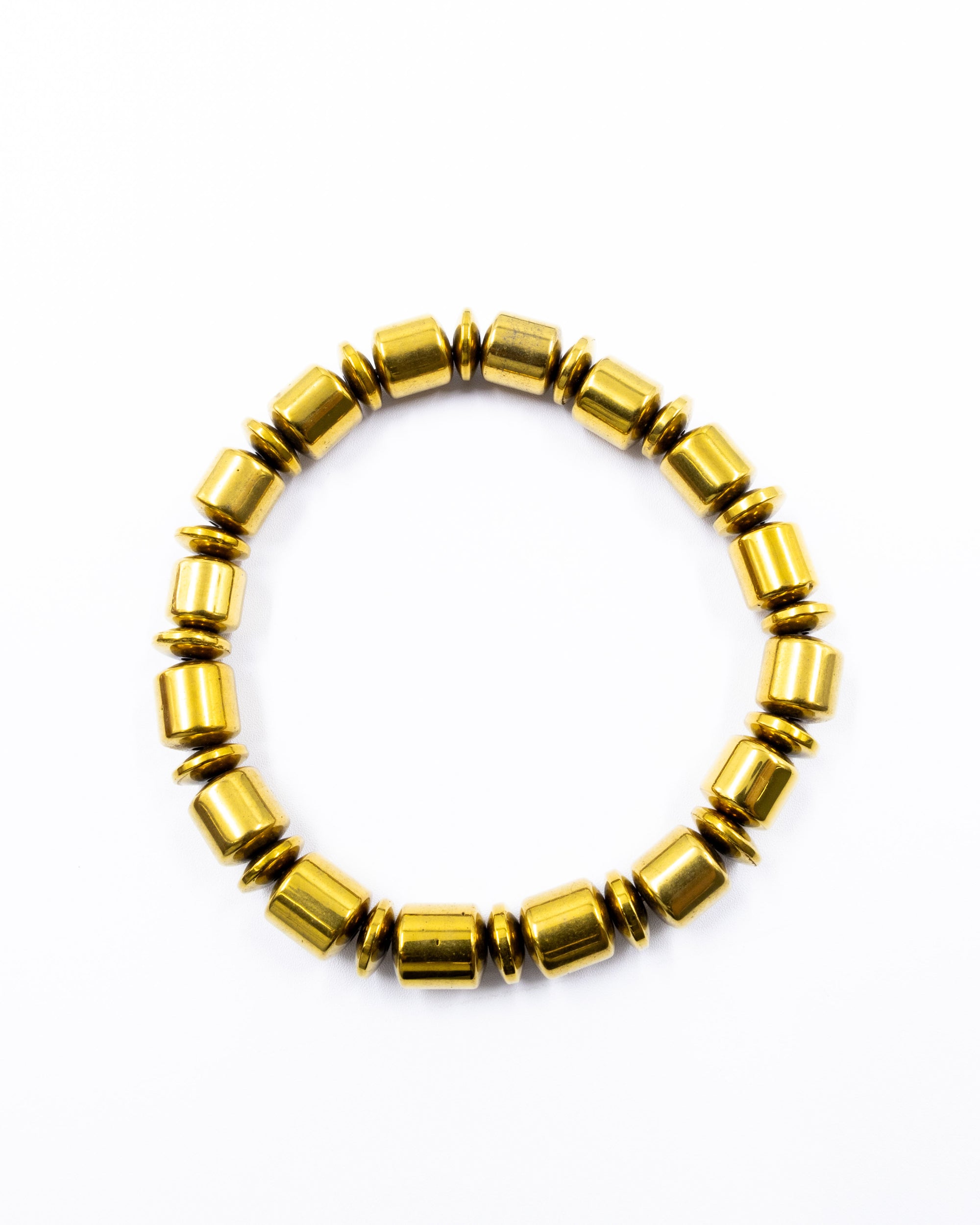 Pulseras brillantes con cuentas - M1 Oro Laminado