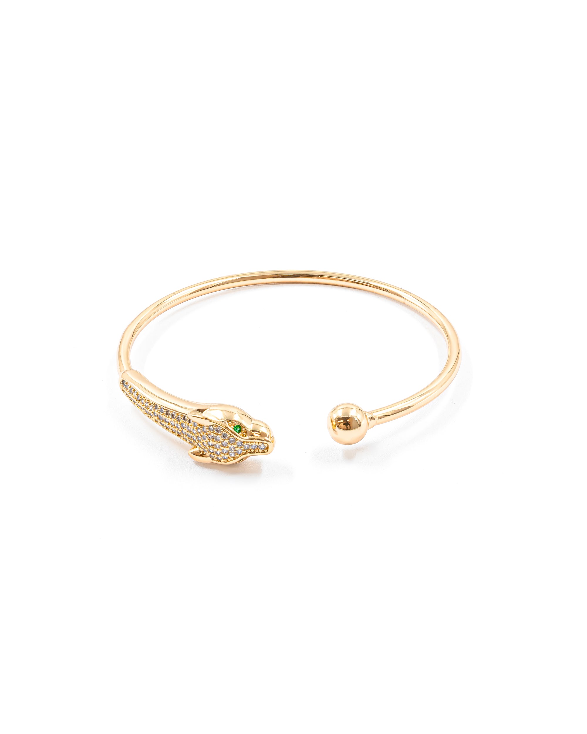 Brazalete Dorado con Piedras M5 Oro Laminado