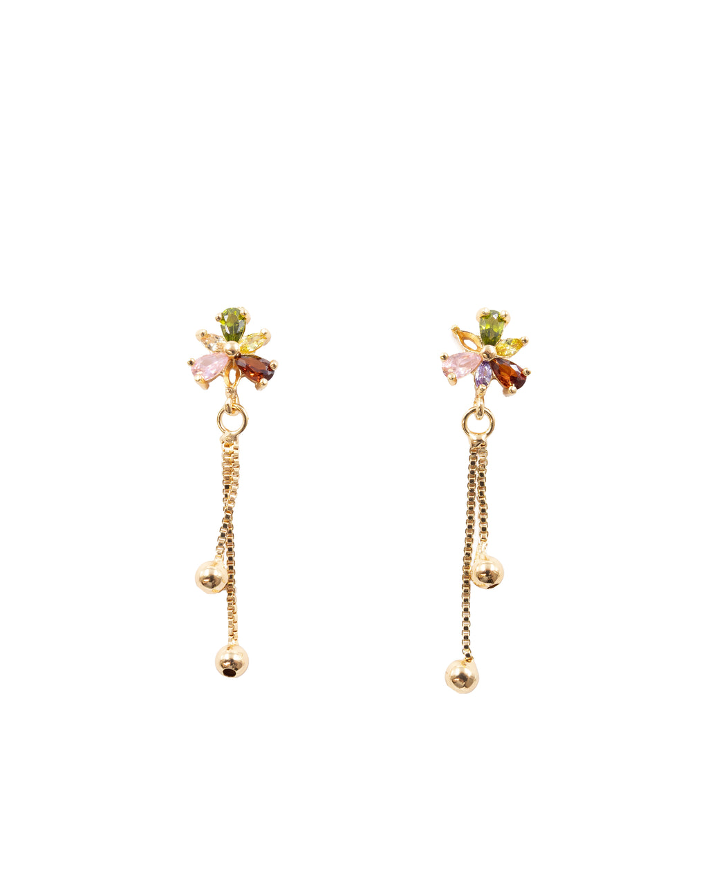 Aretes Dorados Largos M1 Oro Laminado