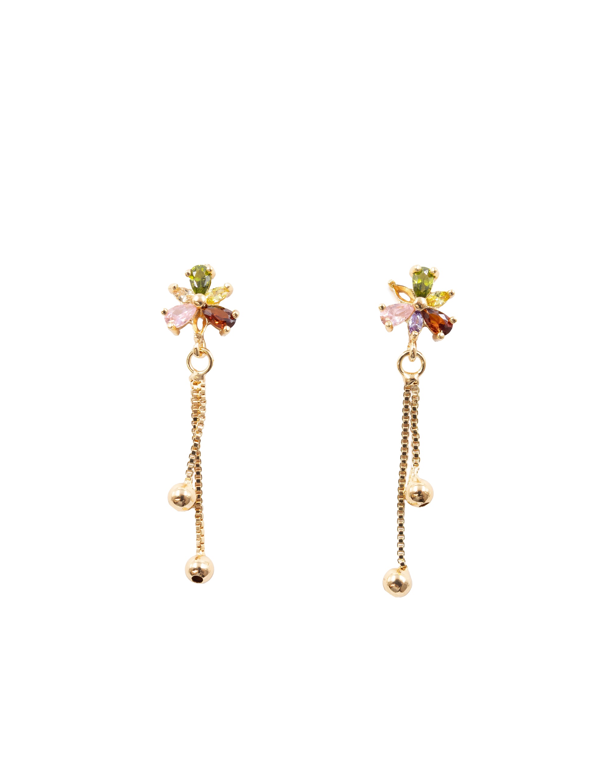 Aretes Dorados Largos M1 Oro Laminado