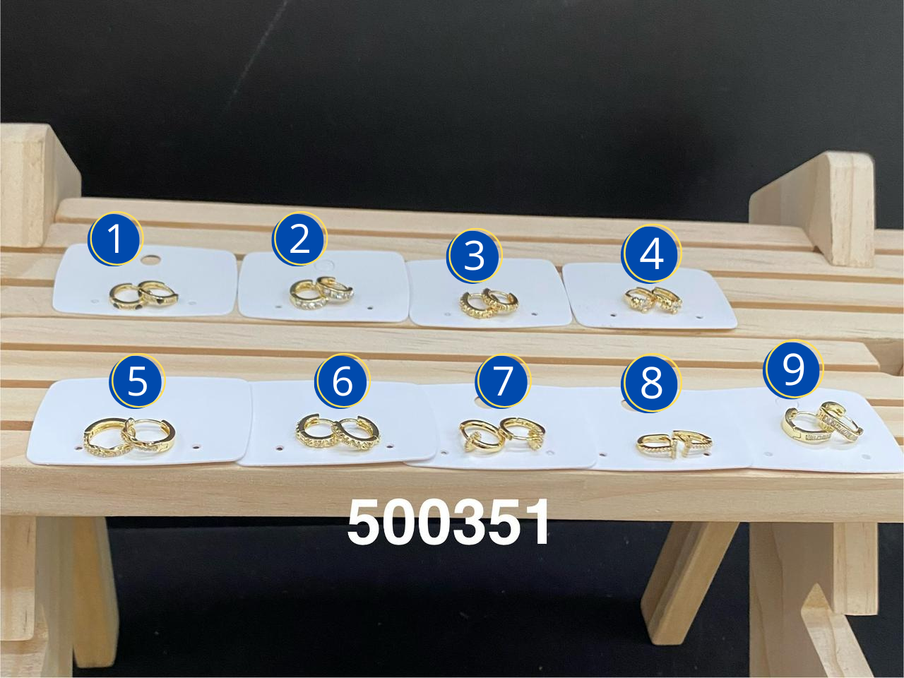 Aretes Dorados Varios diseños M4 Oro Laminado