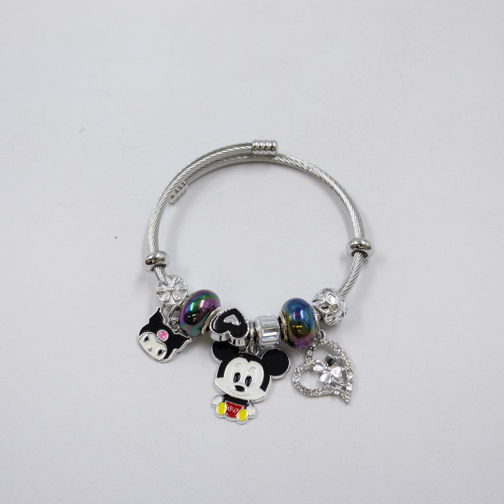Pulsera tipo Pandora Plateados M8 Oro Laminado