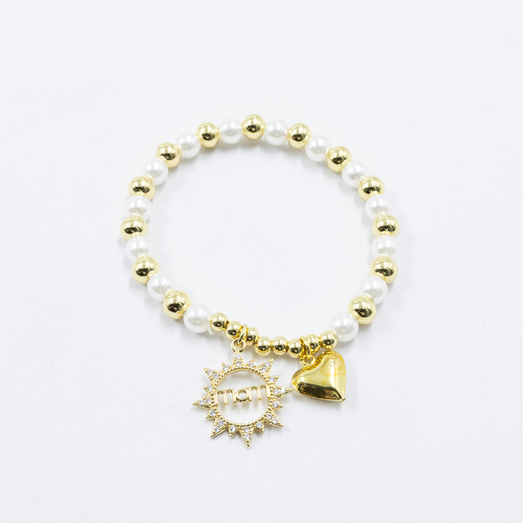 Pulsera con dije de Mamá M5 Oro Laminado 05/03/26