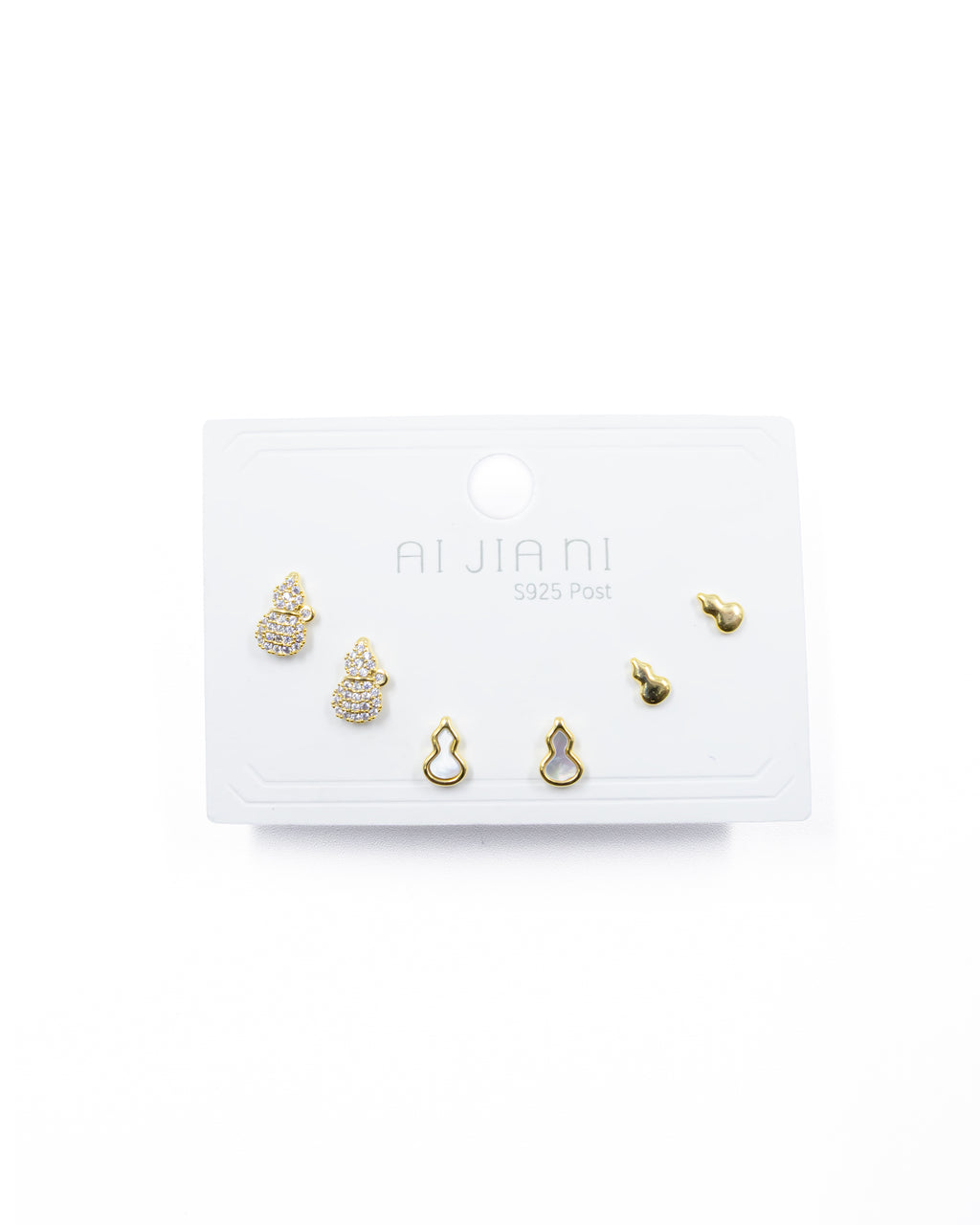 ARETES PAQUETE DE 3 M3 ORO LAMINADO
