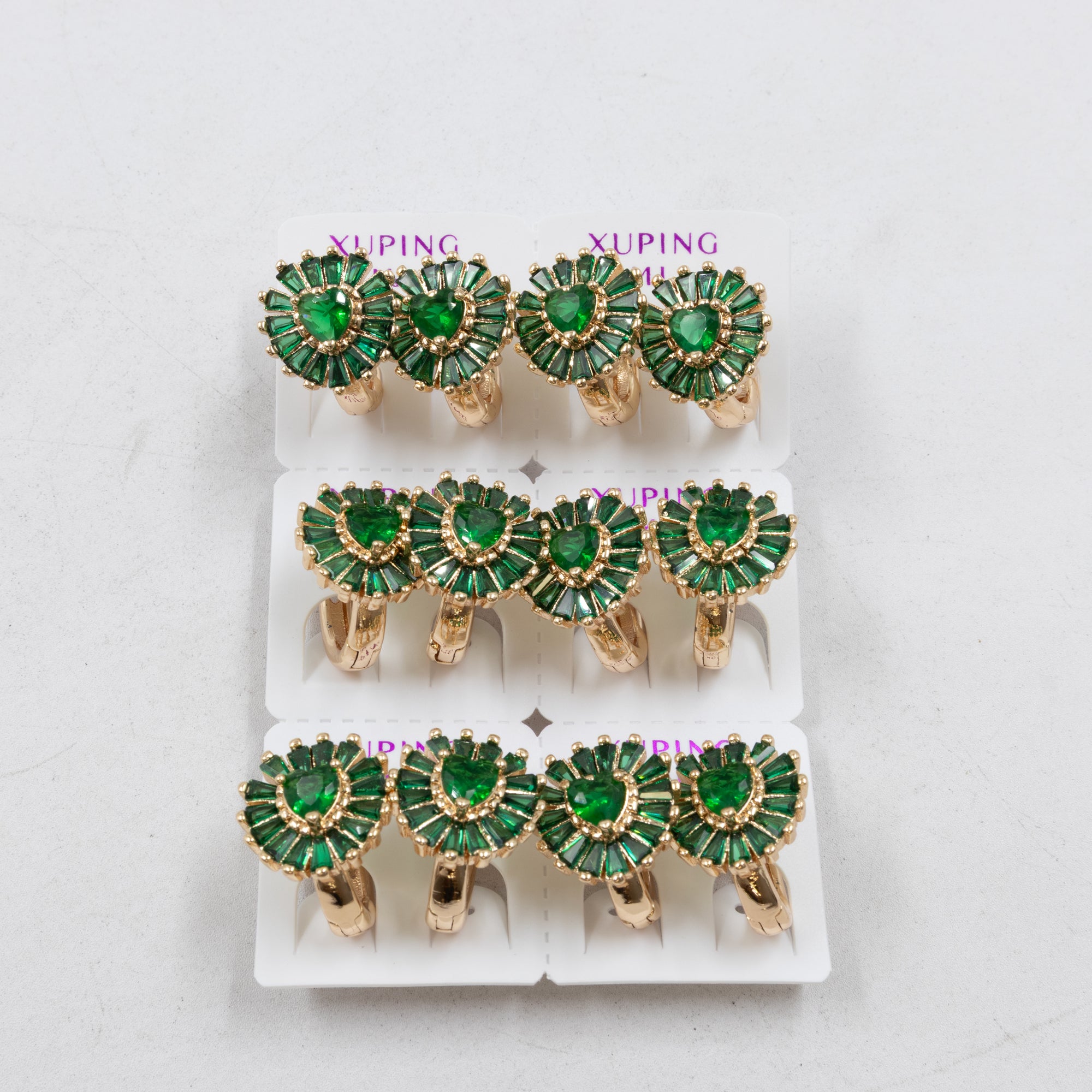 Paquete de 6 pares de Aretes Xuping Dorado M2 Oro Laminado