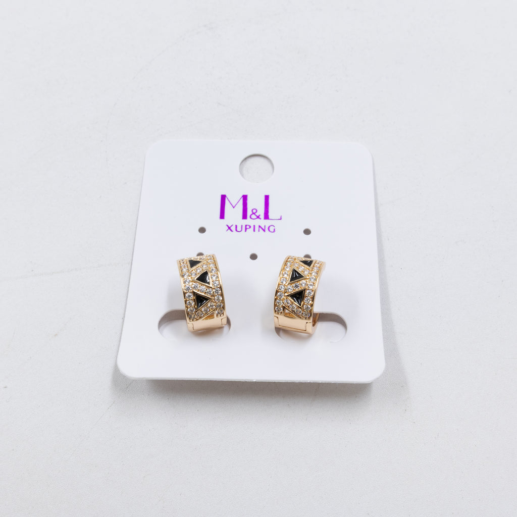 Aretes Dorados Xuping de Aro M12 Oro Laminado