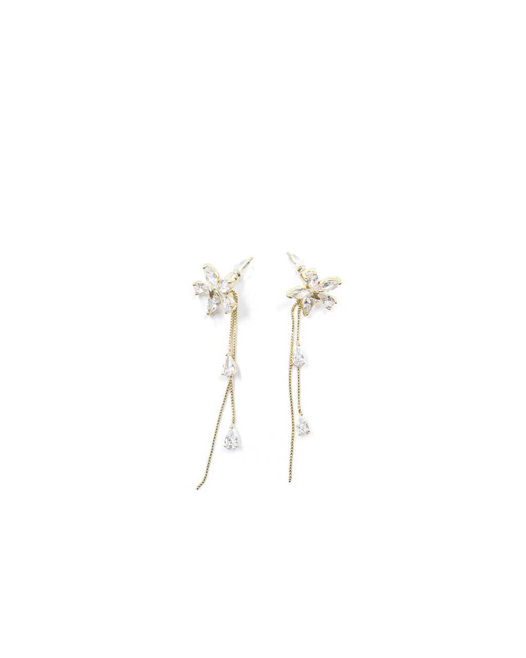 Aretes Largos Ansheli Dorados M10 Oro Laminado