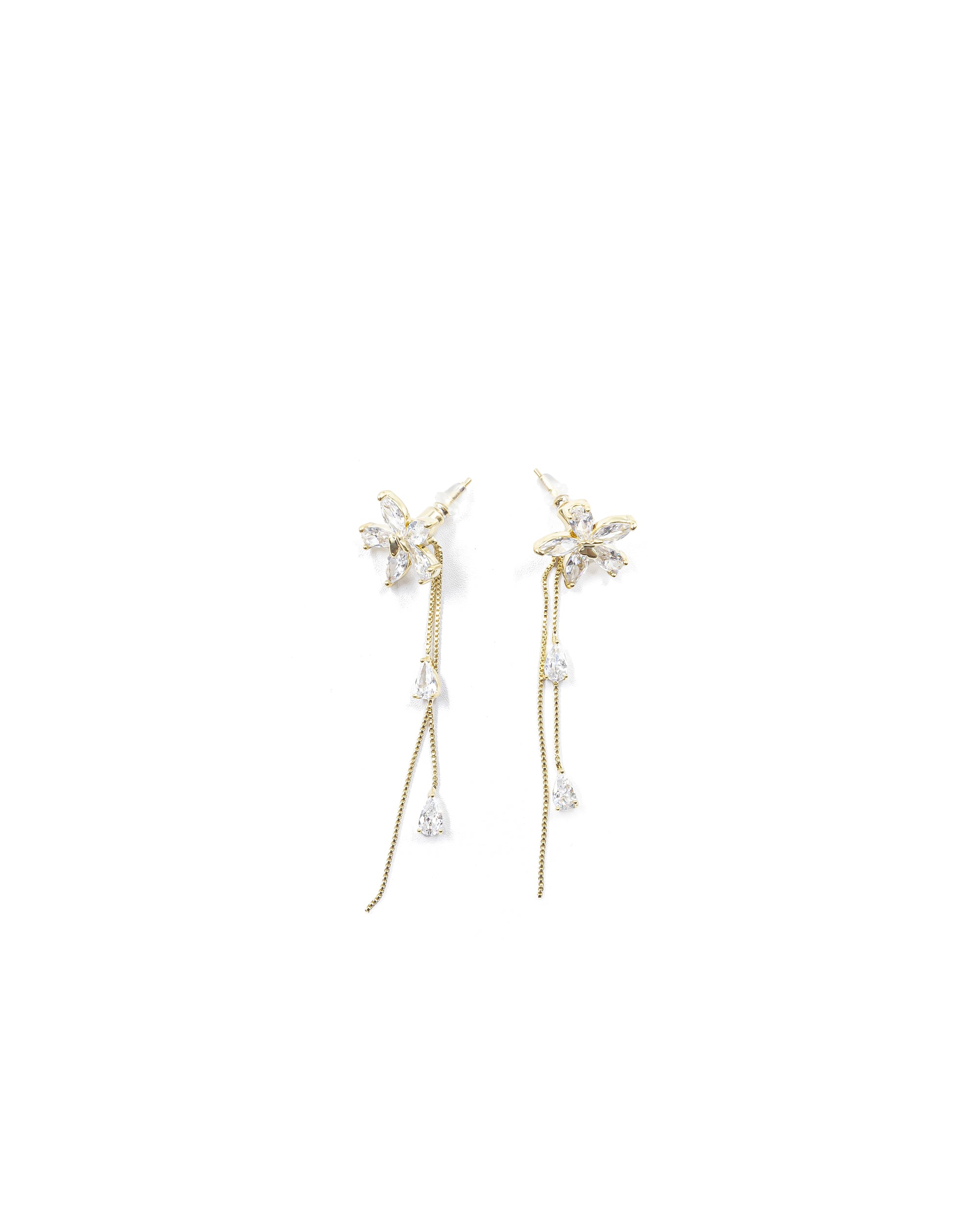 Aretes Largos Ansheli Dorados M10 Oro Laminado