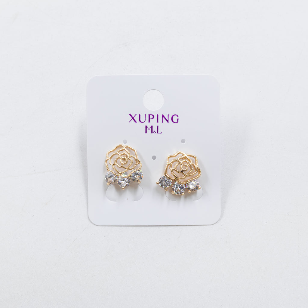 Aretes Dorados Xuping de Aro M8 Oro Laminado