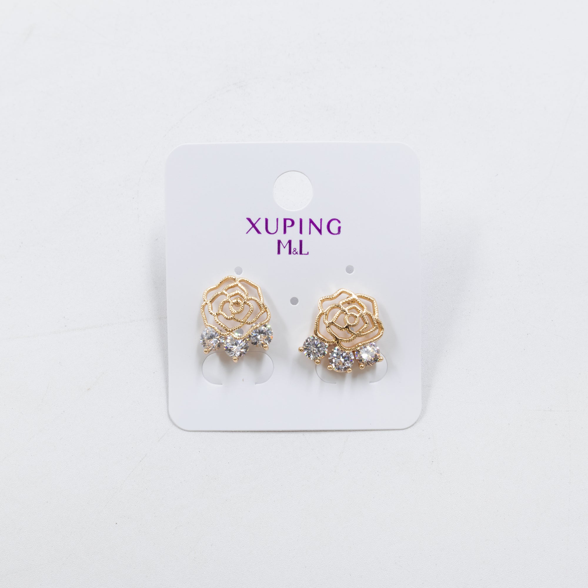 Aretes Dorados Xuping de Aro M8 Oro Laminado