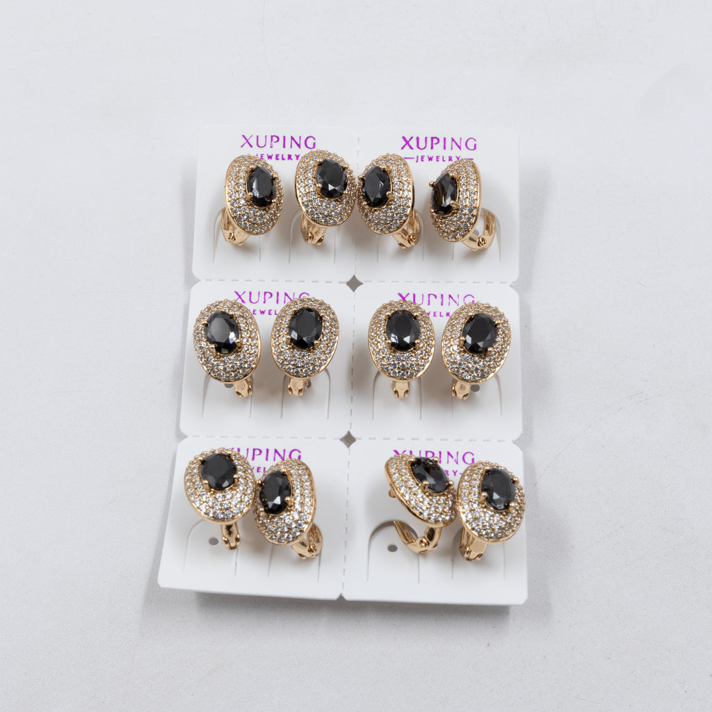 Paquete de 6 pares de Aretes Xuping Dorado M21 Oro Laminado