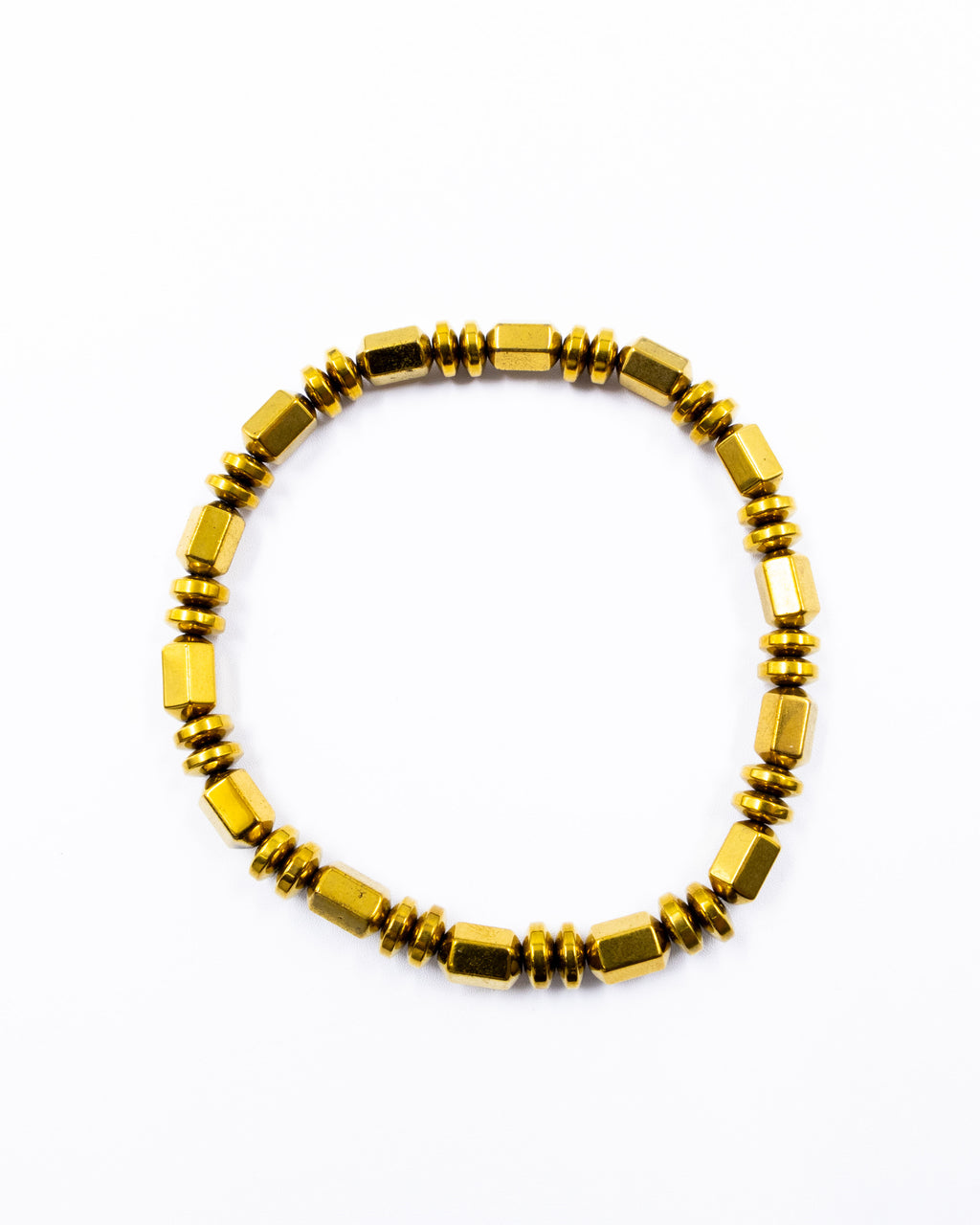 Pulseras brillantes con cuentas - M2 Oro Laminado