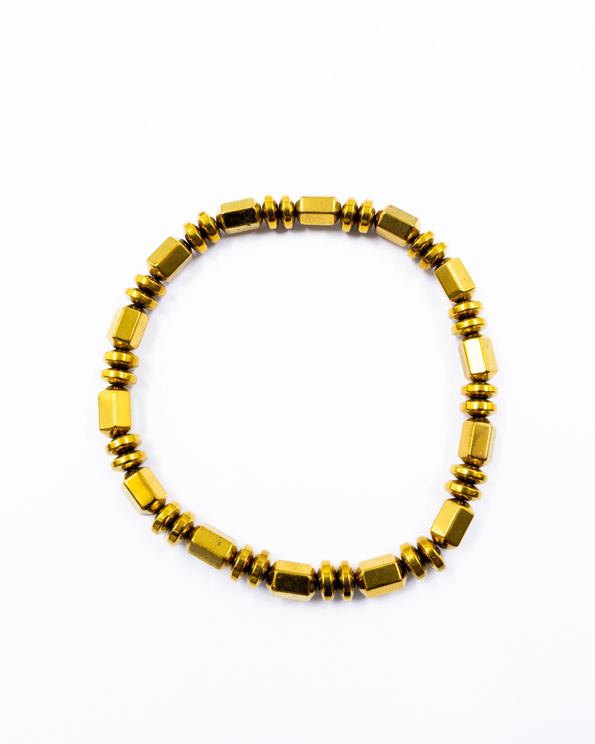 Pulseras brillantes con cuentas - M2 Oro Laminado