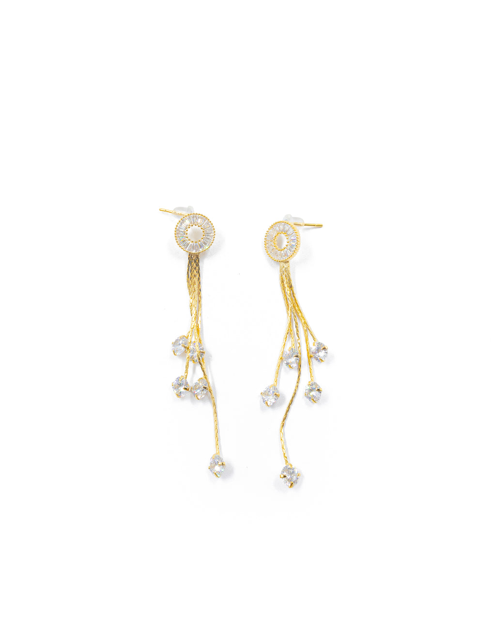 Aretes Largos Ansheli Dorados M12 Oro Laminado