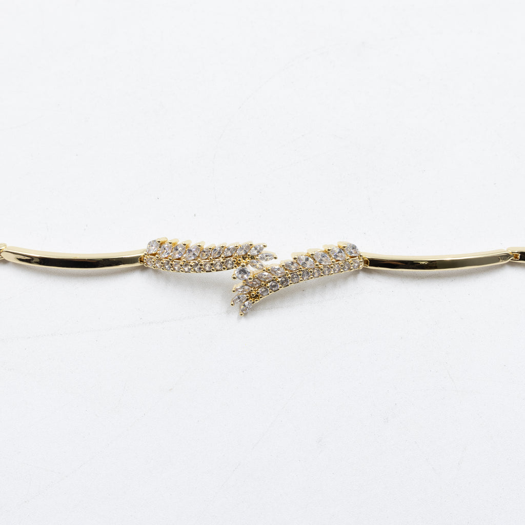 Pulseras Doradas con Piedras M6 Oro Laminado
