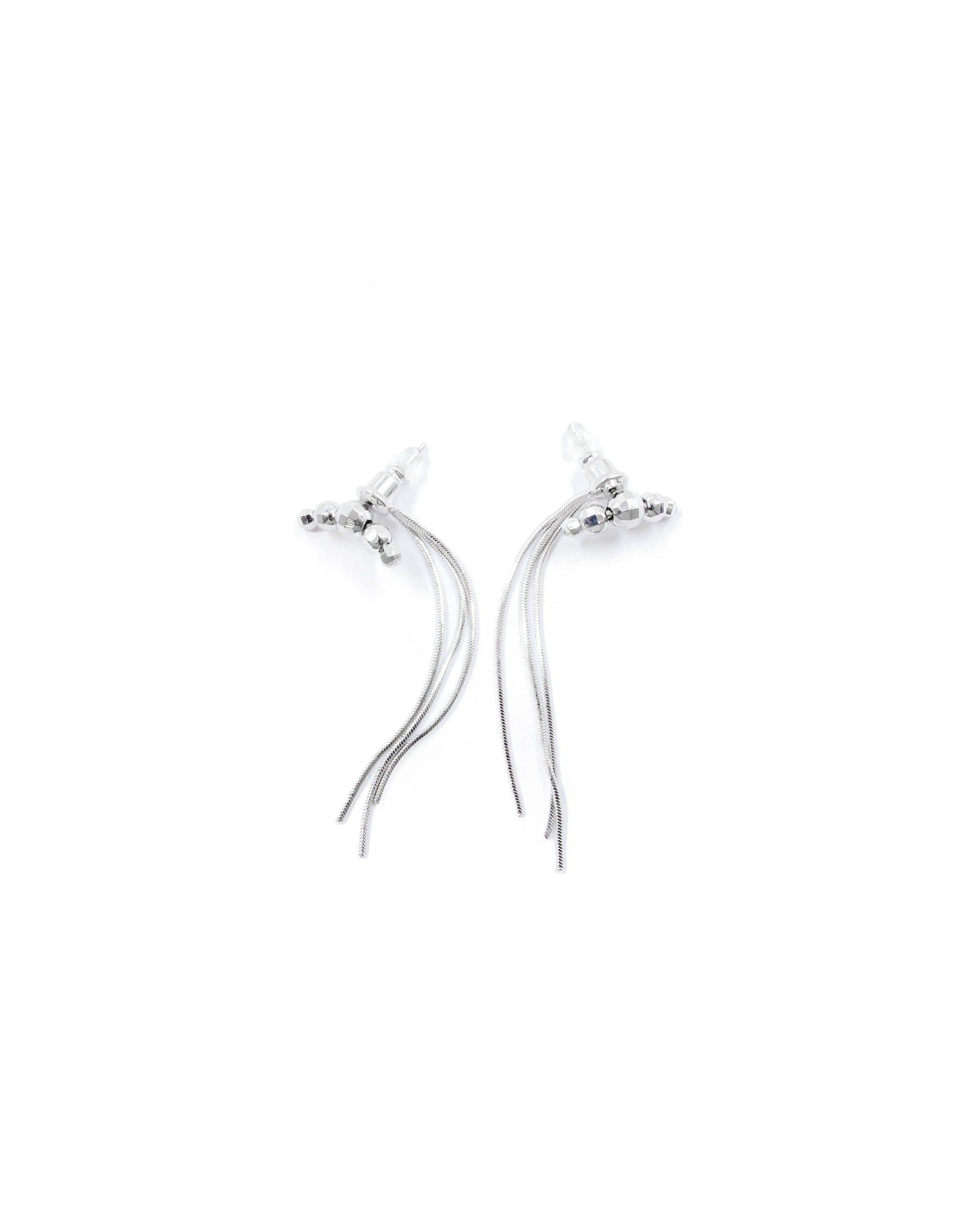 Aretes Largos Ansheli Plateados M16 Oro Laminado