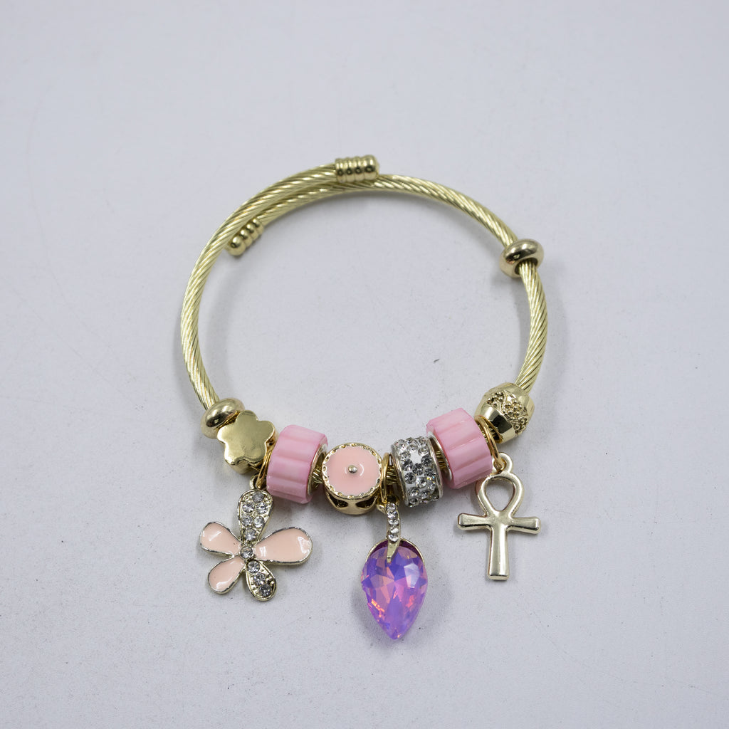 Pulsera tipo Pandora M12 Oro Laminado