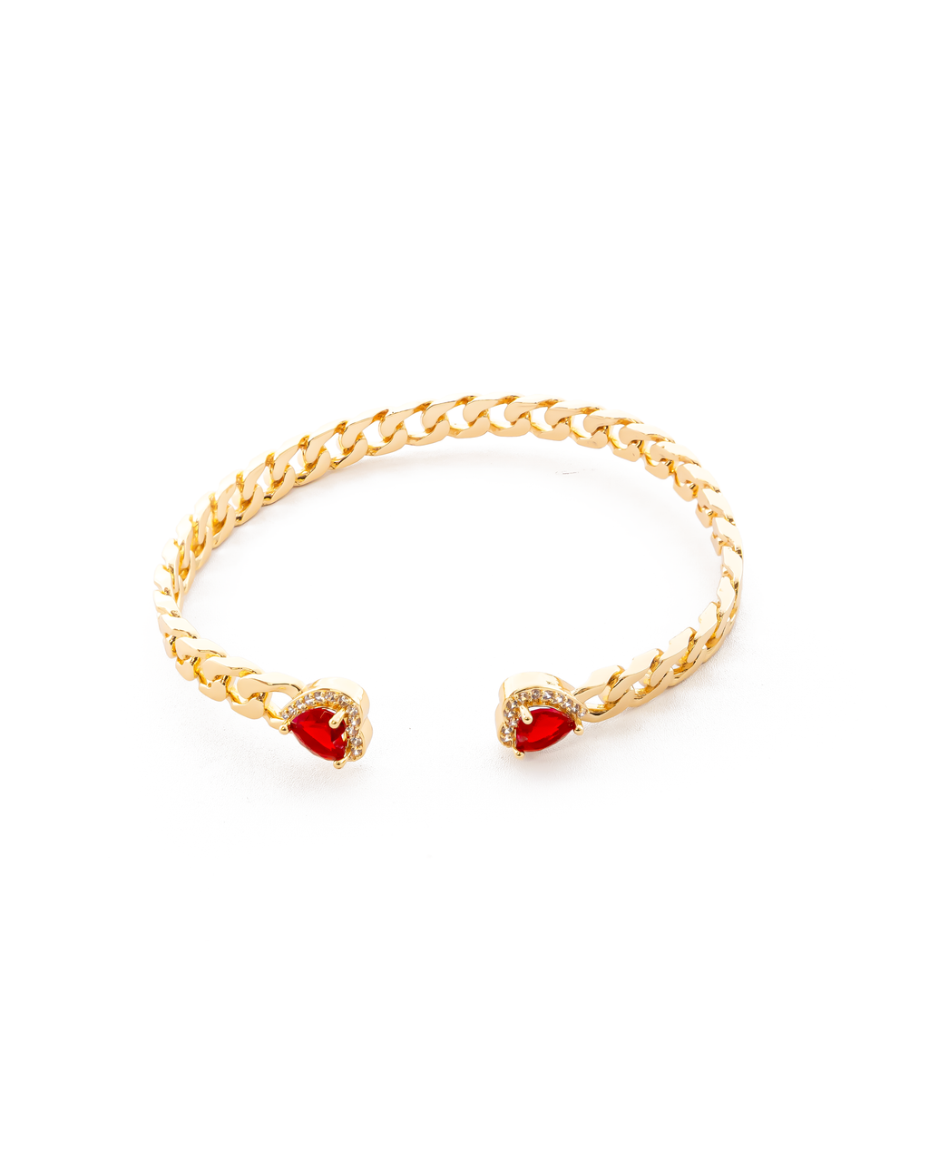Brazalete Dorado con Piedras M2 Oro Laminado