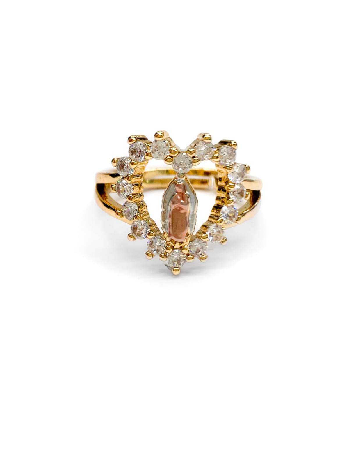 Anillo Religioso Ajustable M3 Oro Laminado