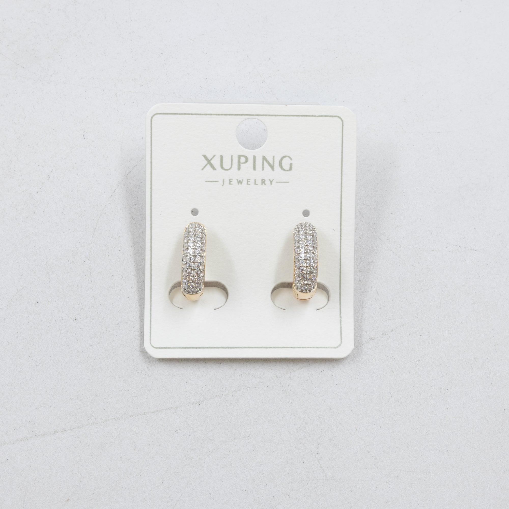 Aretes Dorados con Piedras Xuping M3 Oro Laminado