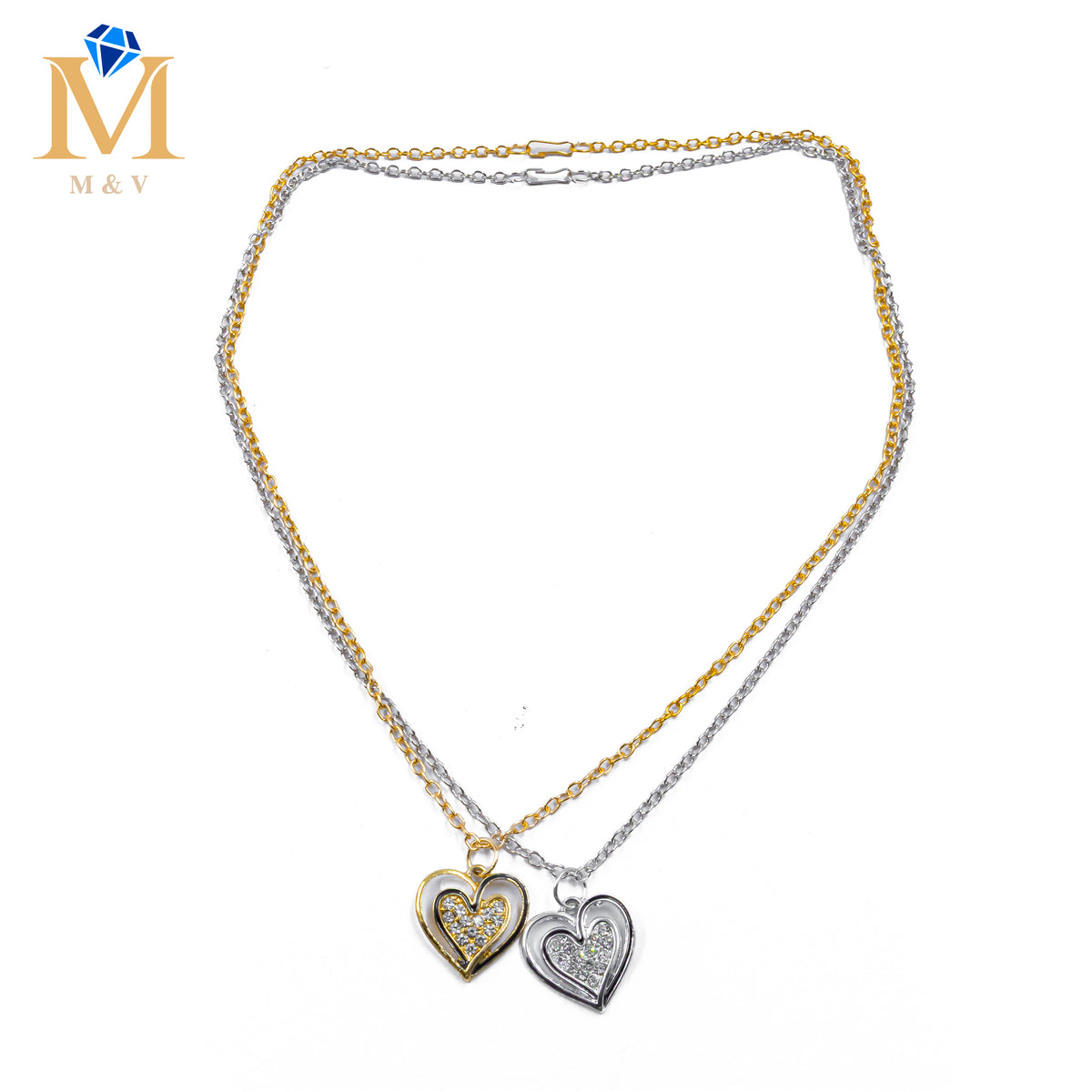 Collares en Pareja de corazón M7 Acero Inoxidable