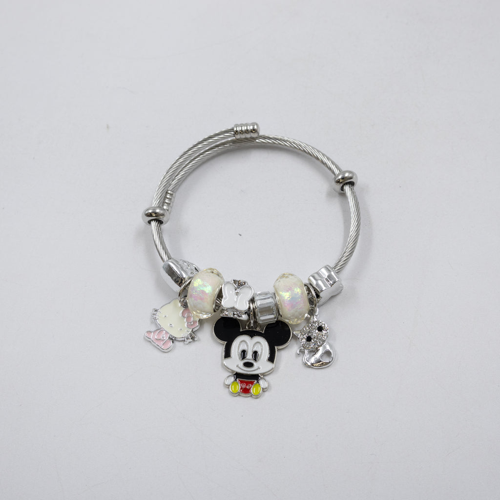 Pulsera tipo Pandora Plateados M6 Oro Laminado