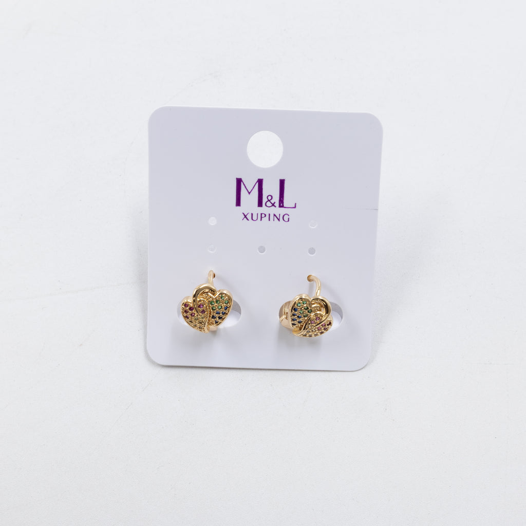 Aretes Dorados Xuping de Aro M8 Oro Laminado