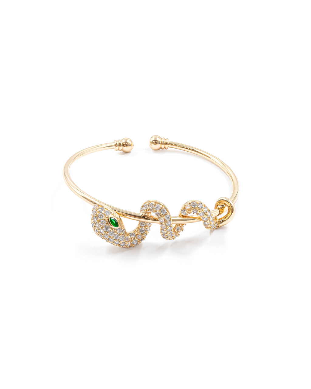 Brazalete Dorado con Piedras M7 Oro Laminado