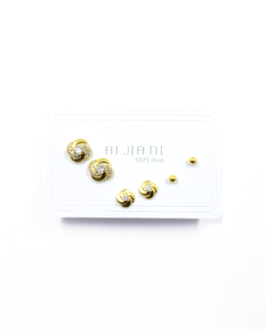 ARETES PAQUETE DE 3 M3 ORO LAMINADO