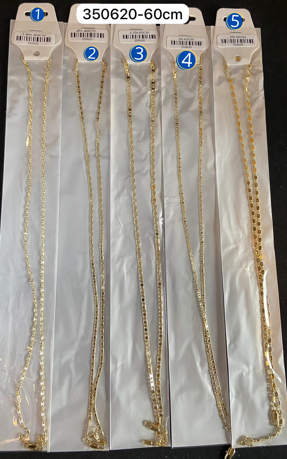 [12/SEPTIEMBRE/26] Cadena Dorada de 60 cm M8 Oro Laminado