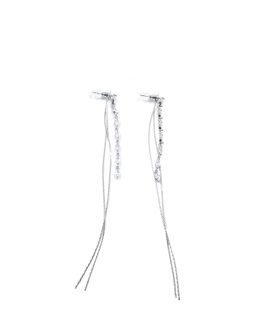 Aretes Largos Ansheli Plateados M23 Oro Laminado